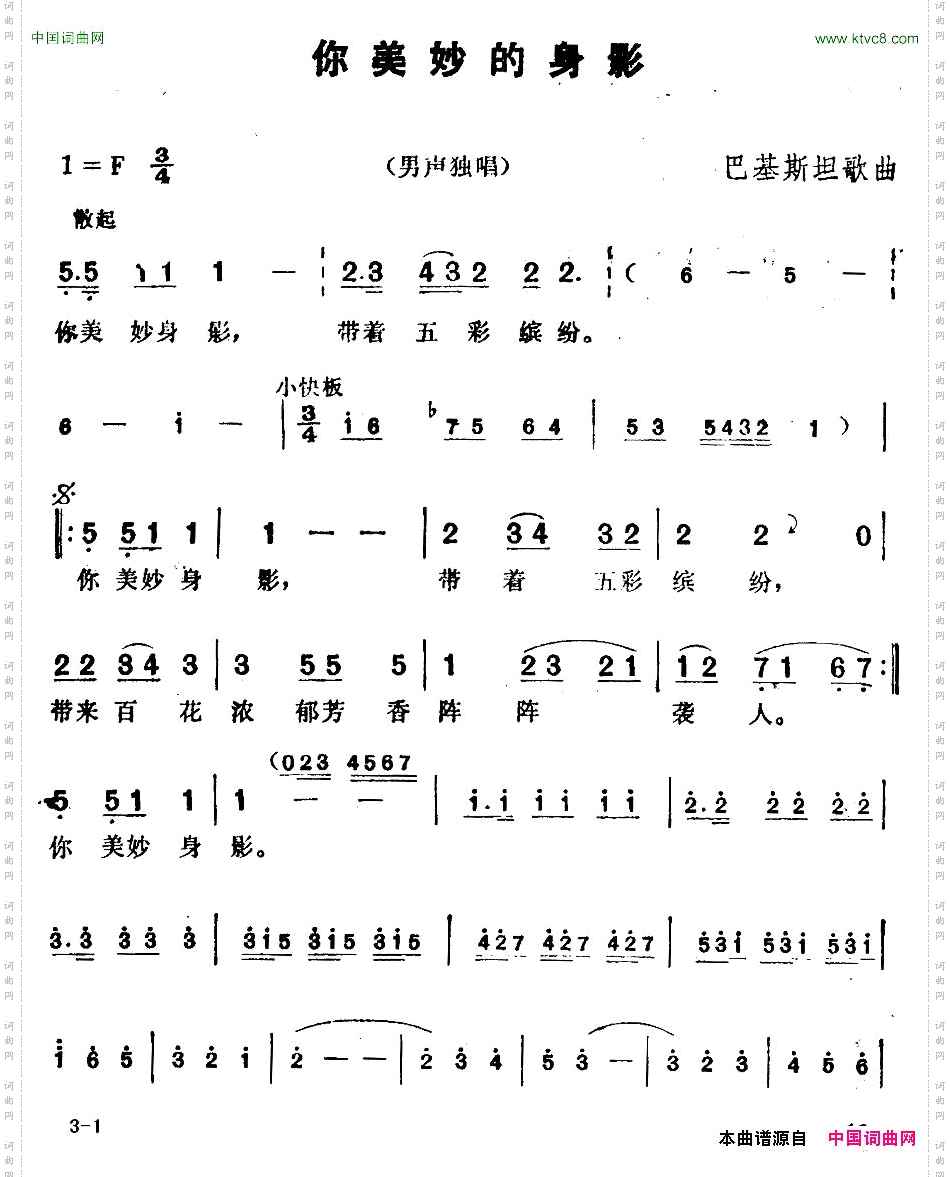 [巴基斯坦]你美妙的身影