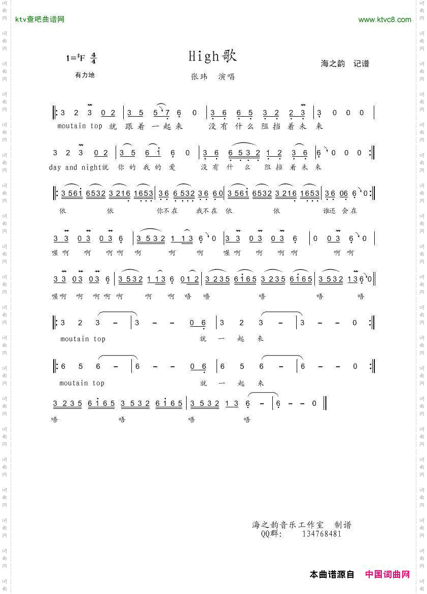 High歌中国好声音张玮演唱