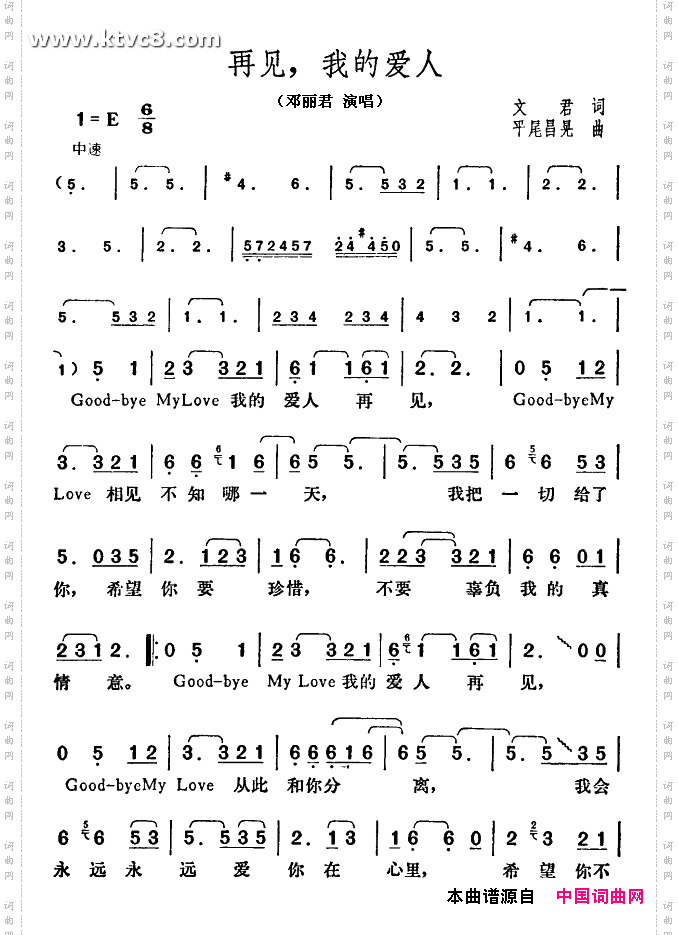 再见,我的爱人