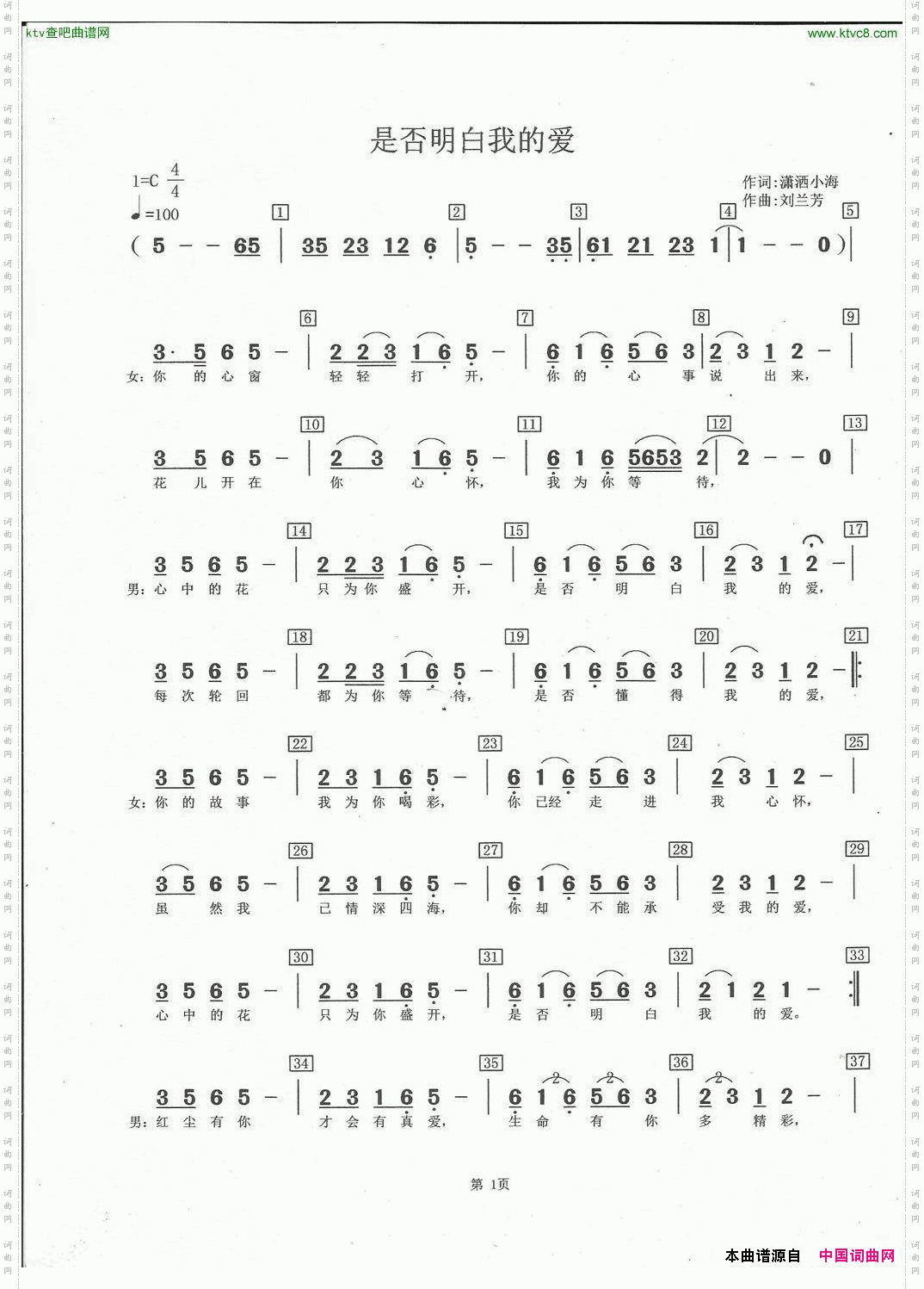 是否明白我的爱