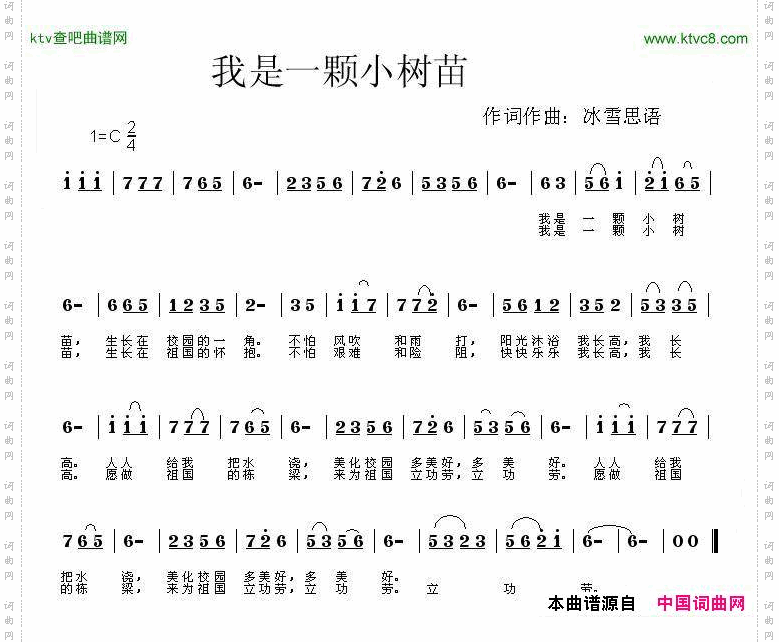 我是一颗小树苗