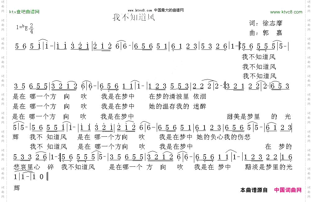 我不知道风