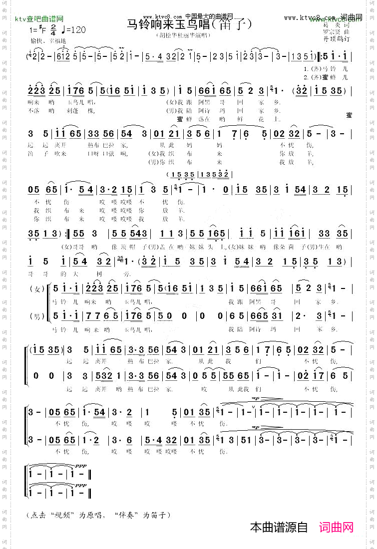 马铃响来玉鸟唱_笛子曲