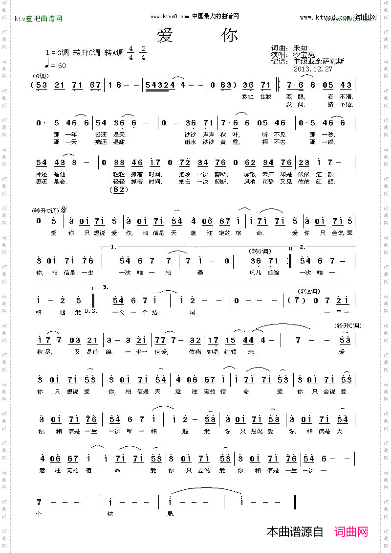 爱你沙宝亮