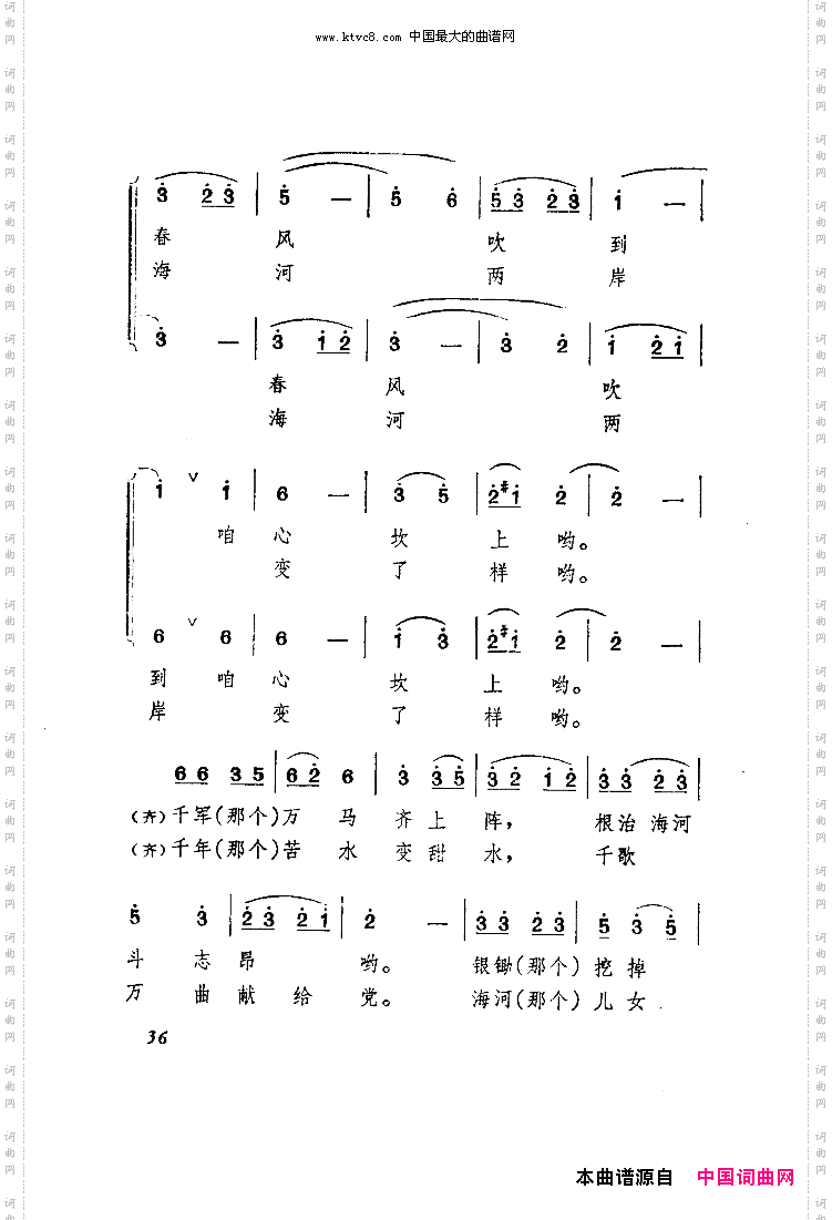 红太阳光辉照海河扫描谱