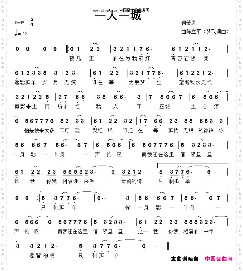 一人一城