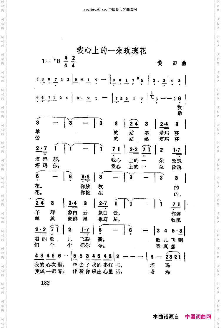 我心上的一朵玫瑰花