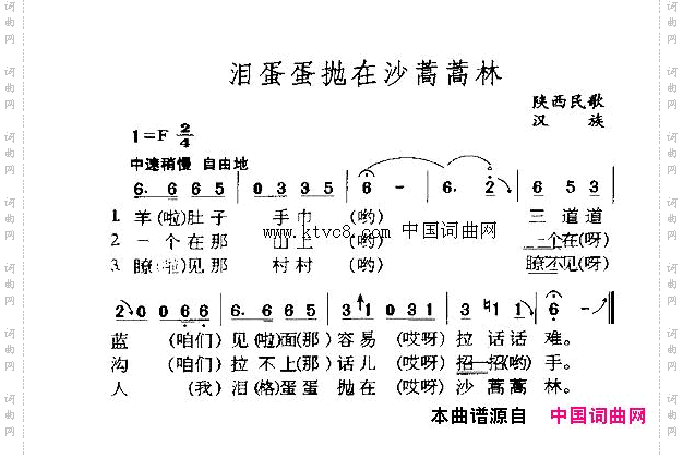 泪蛋蛋抛在沙蒿蒿林