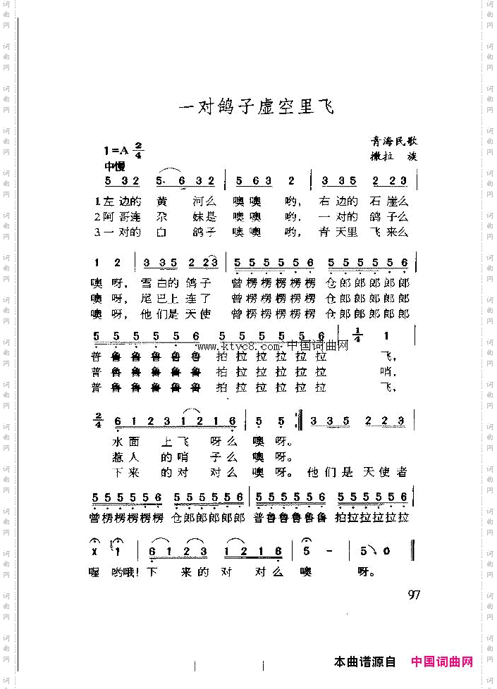 一对鸽子虚空里飞