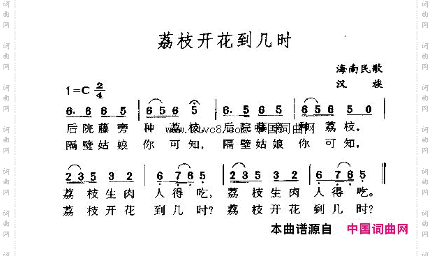 荔枝开花到几时