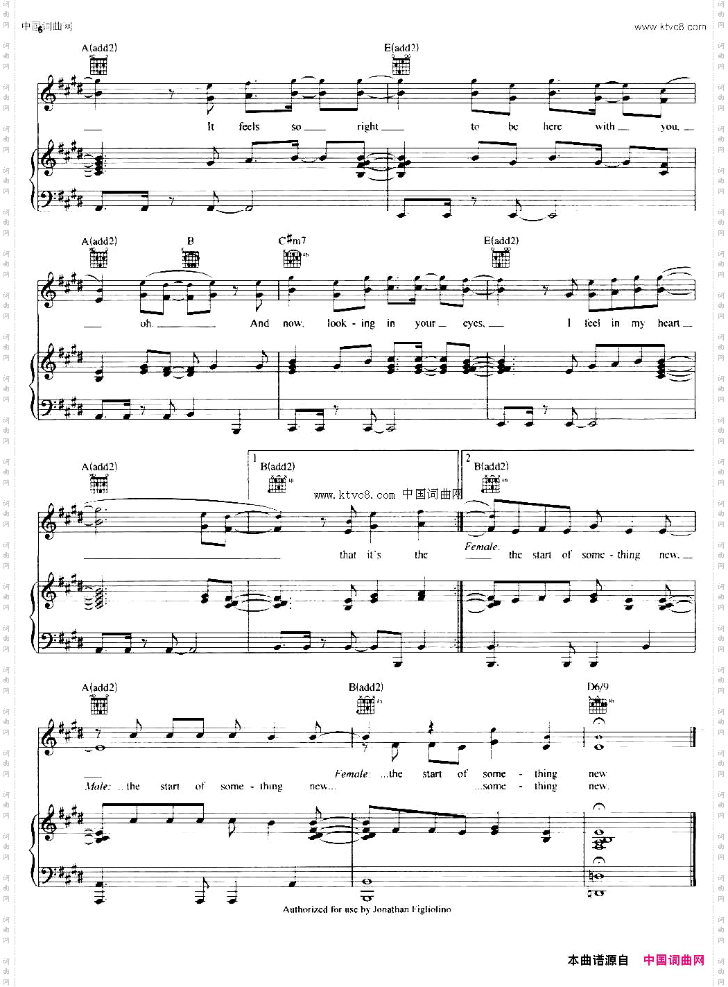 [美]StartOfSomethingNew正谱_[美]Start Of Something New正谱