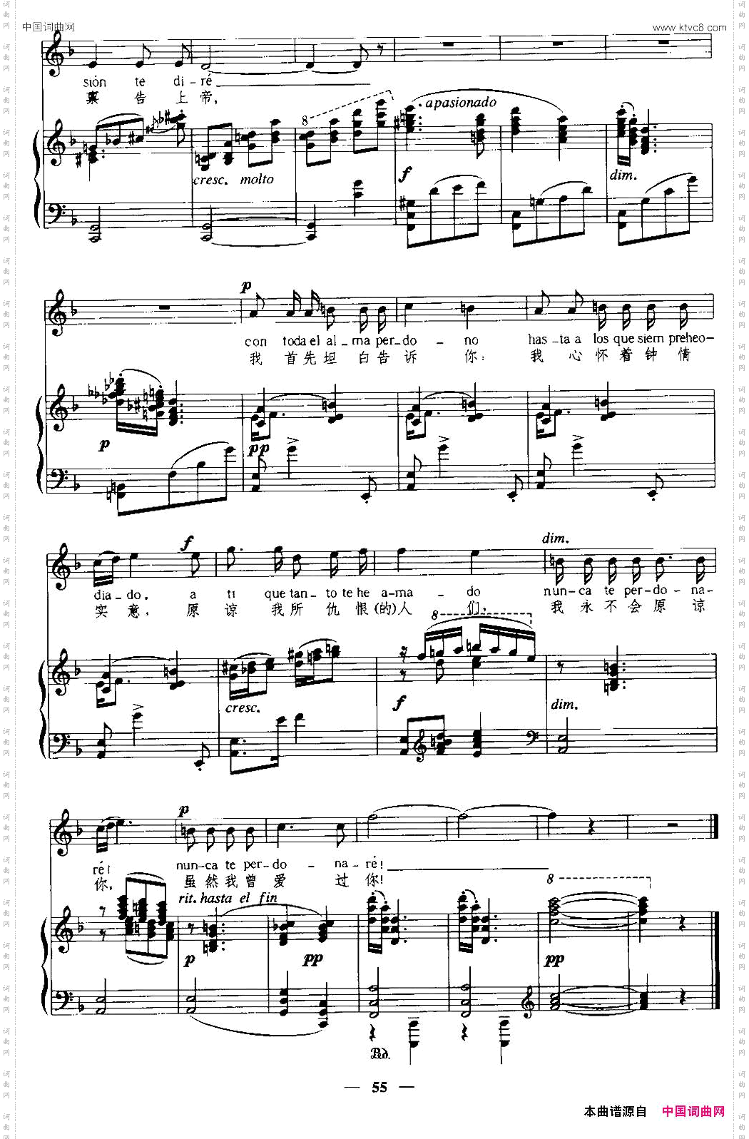 [西班牙]永远不要忘记中外文对照、正谱