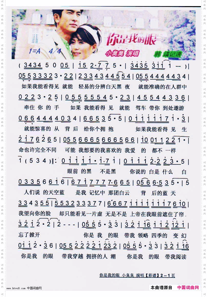 你是我的眼【彩谱】