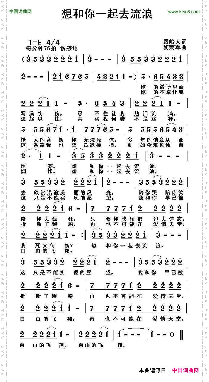 想和你一起去流浪