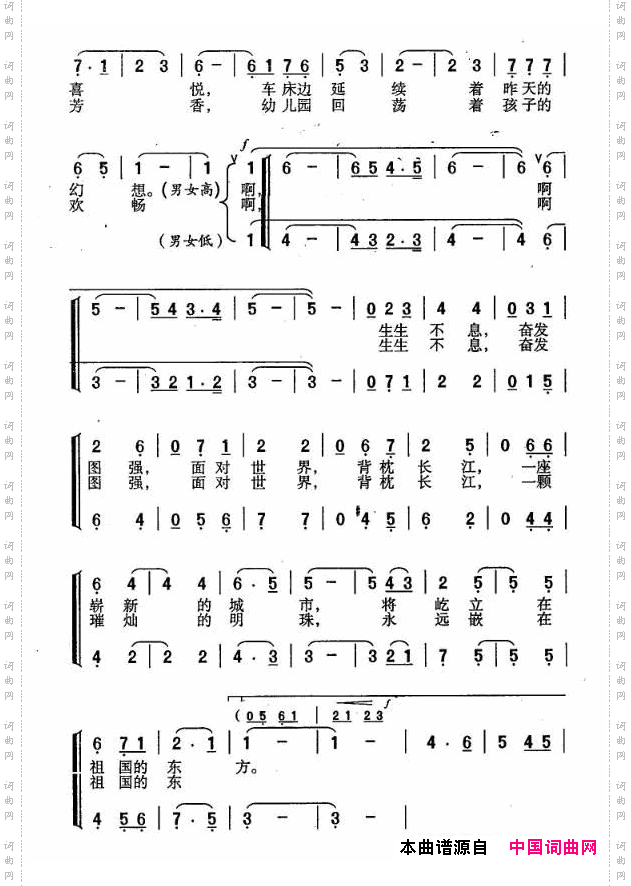 我们生活在海天相连的地方电视片《腾飞吧，农场》主题歌