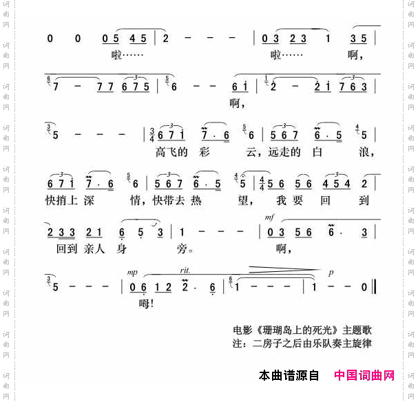 我怎能把你遗忘_电影《珊瑚岛上的死光》主题歌