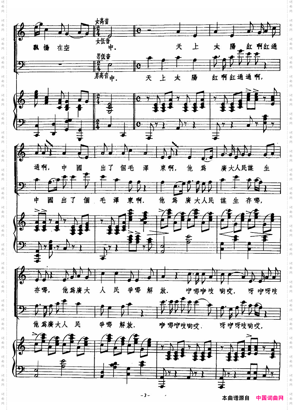 人民的太阳正谱