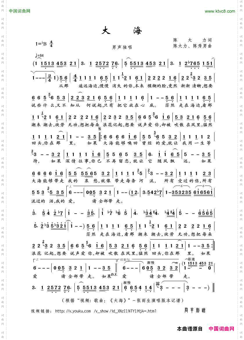 大海张雨生演唱版