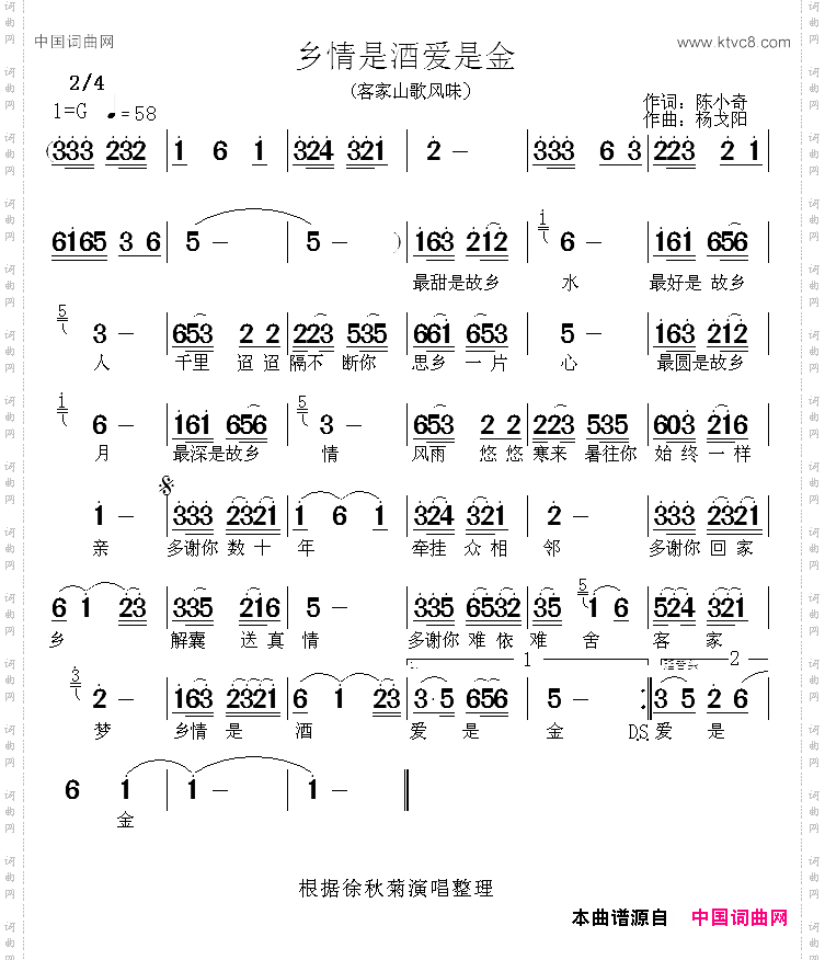 乡情是酒爱是金