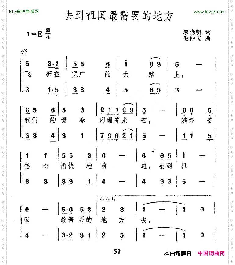 到祖国最需要的地方去