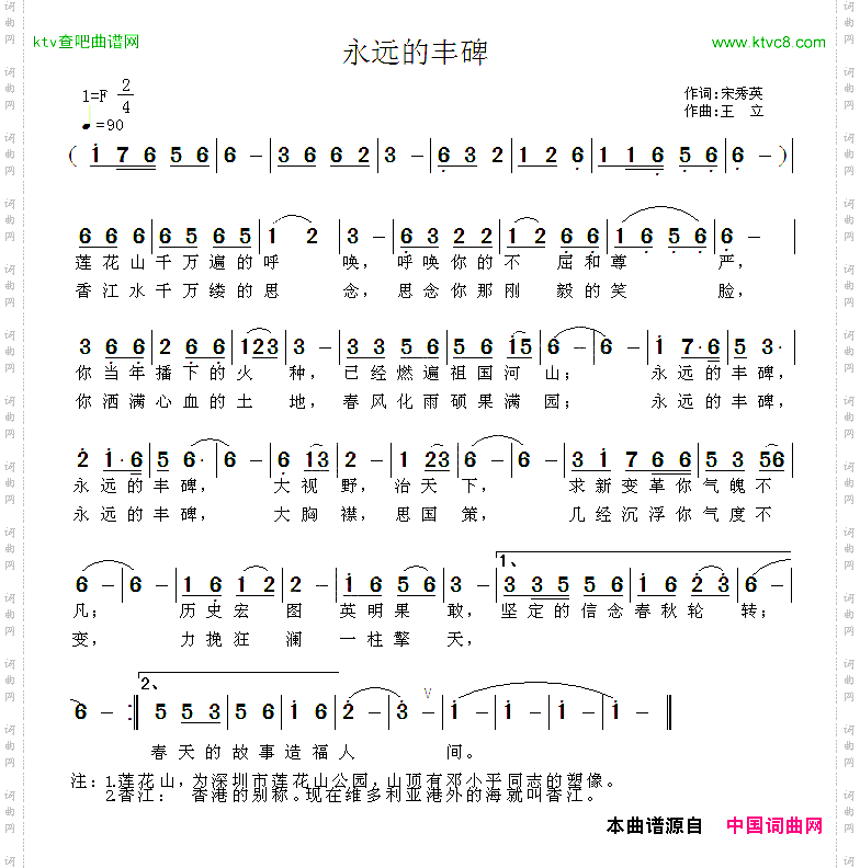 永远的丰碑