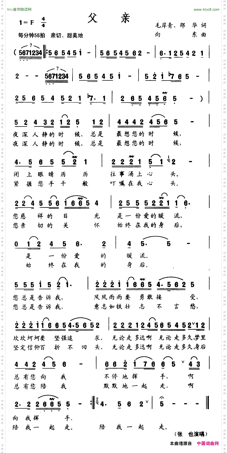 父亲毛岸青邵华词向东曲