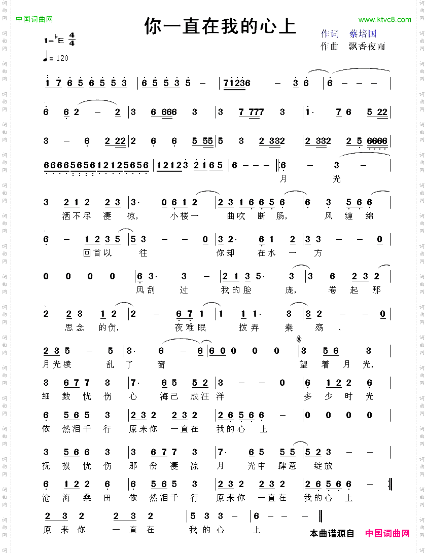 你一直在我的心上