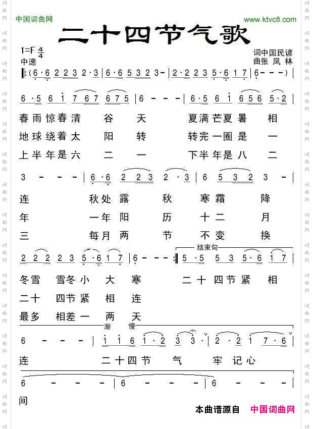 二十四节气歌_中国民谚