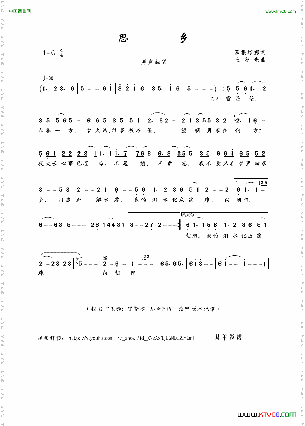 思乡葛根塔娜词张宏光曲_思乡葛根塔娜词 张宏光曲