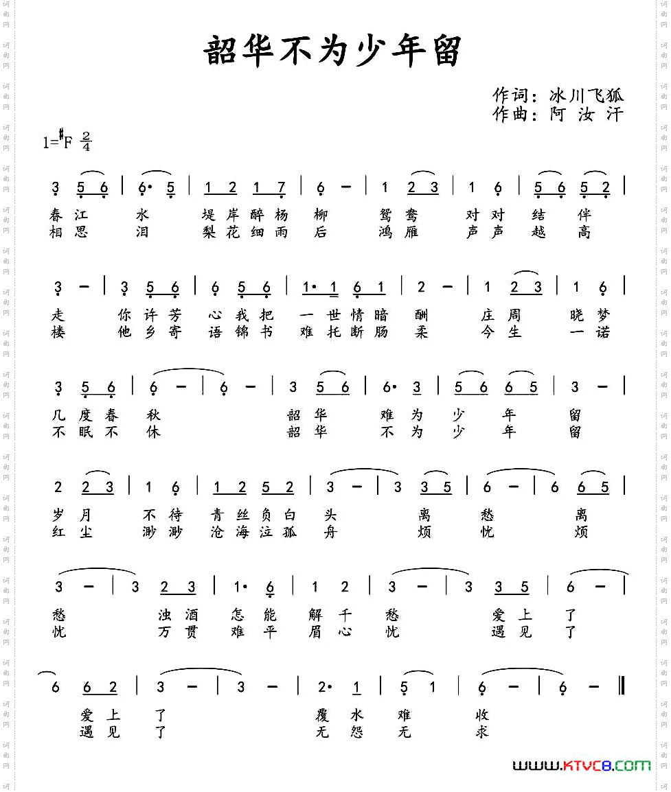 韶华不为少年留