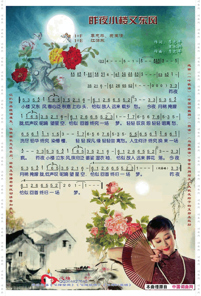 昨夜小楼又东风