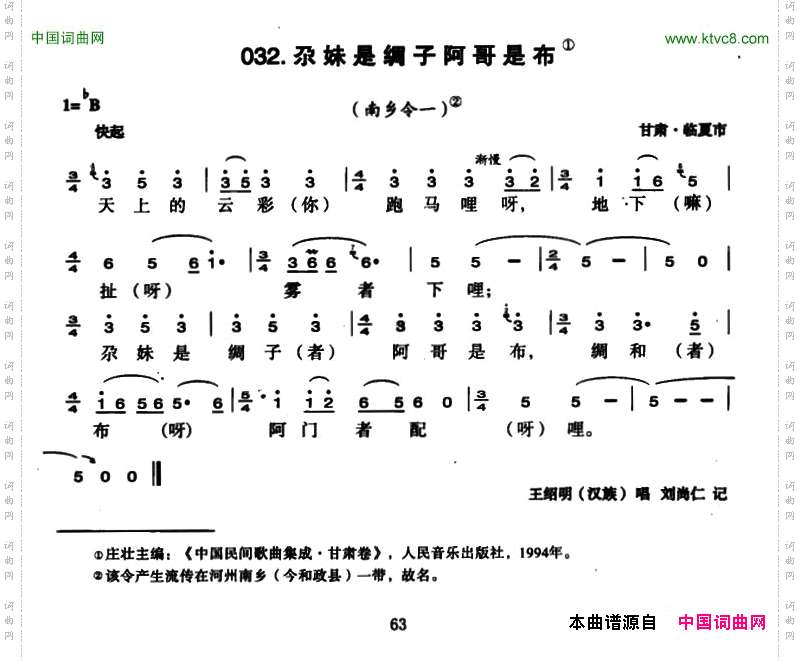 尕妹是绸子阿哥是布