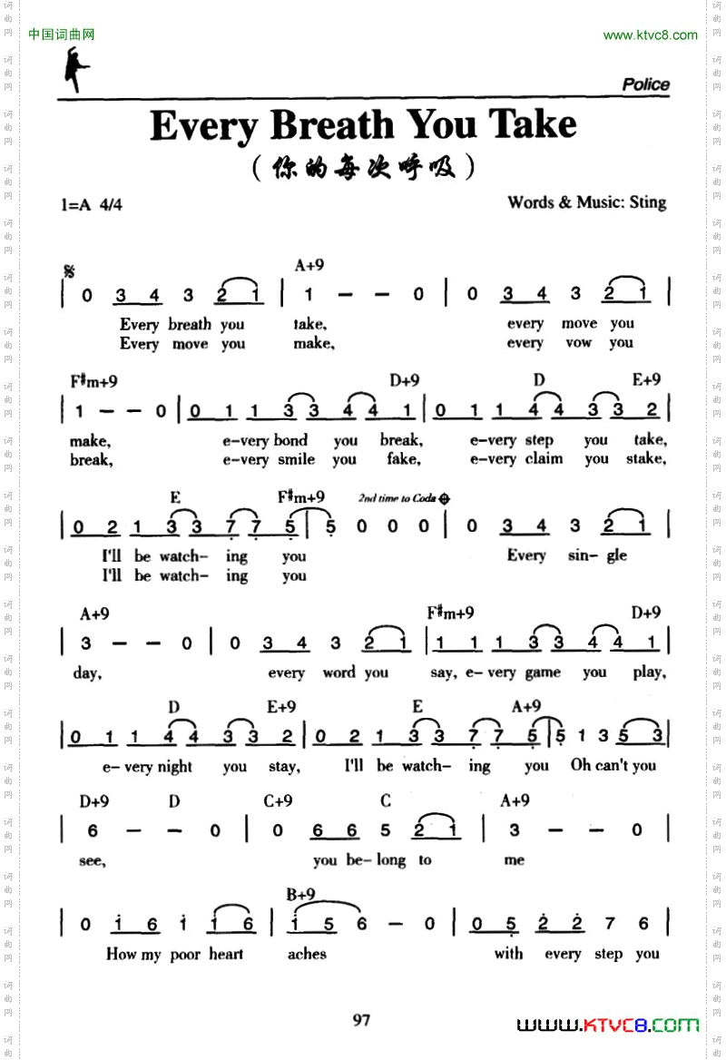 EveryBreathYouTake你的每次呼吸_Every Breath You Take你的每次呼吸