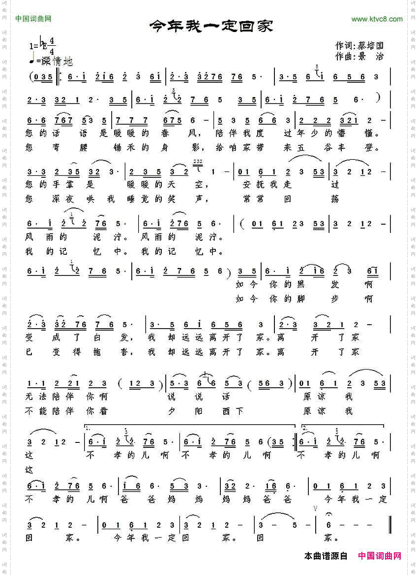 今年我一定回家