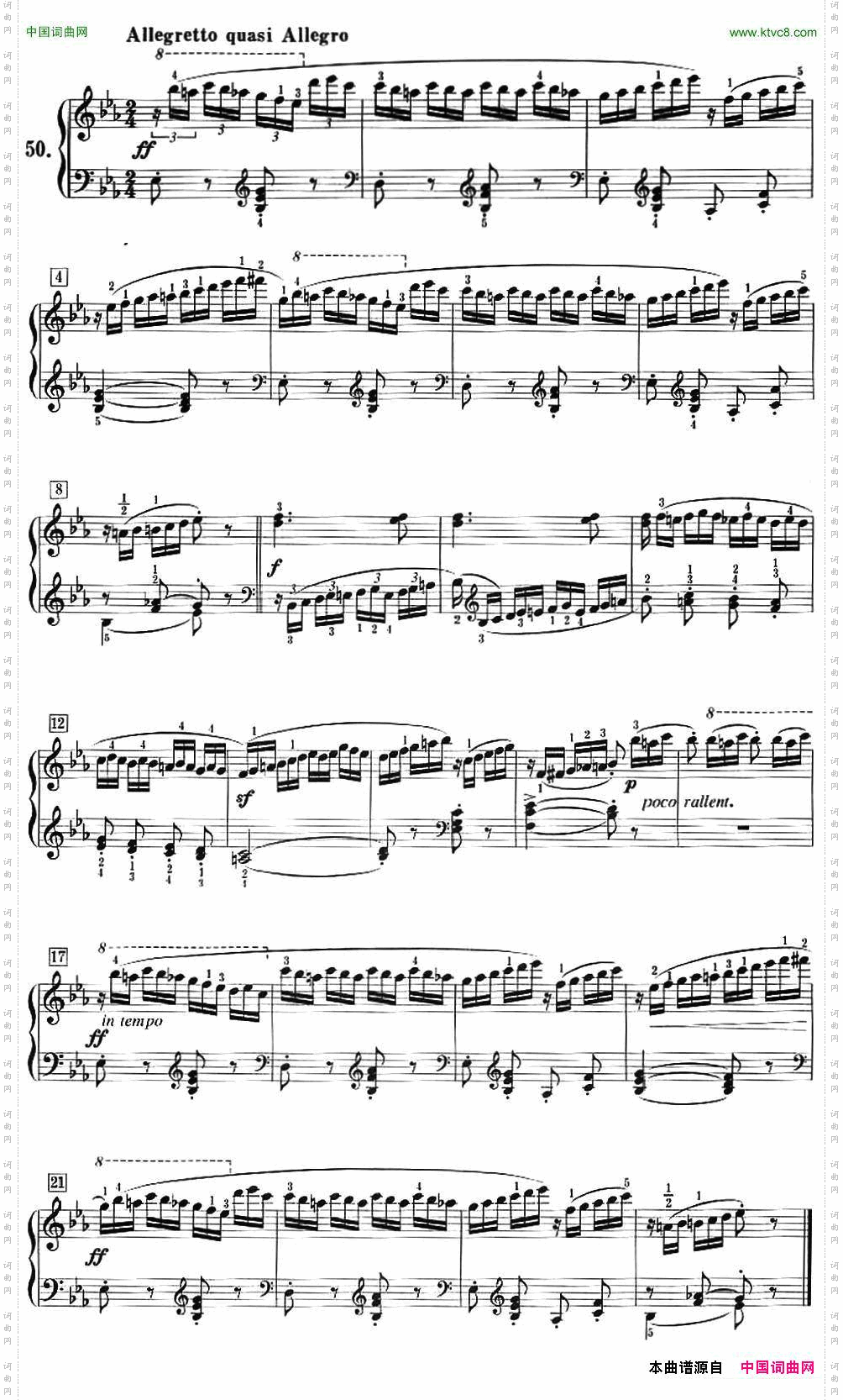 50首莱蒙钢琴练习曲作品37NO.50_50首莱蒙钢琴练习曲 作品37NO.50