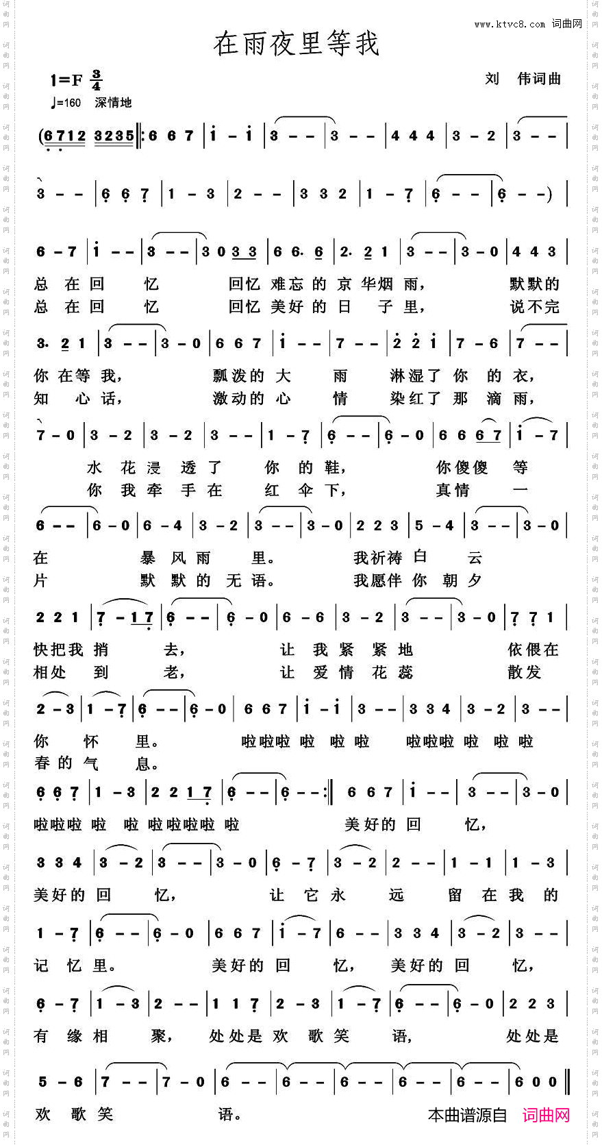 在雨夜里等我