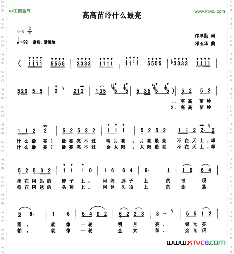 高高苗岭什么最亮