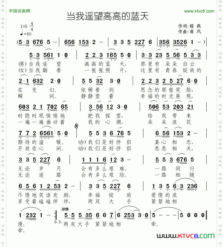 当我遥望高高的蓝天