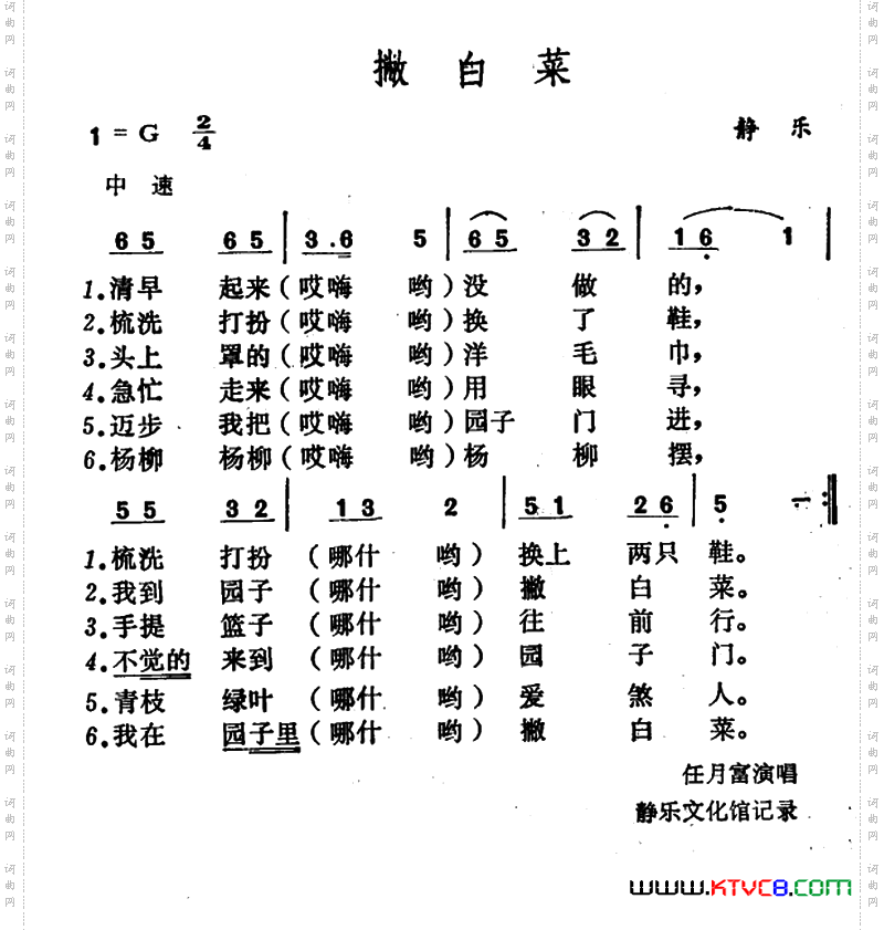 撇白菜