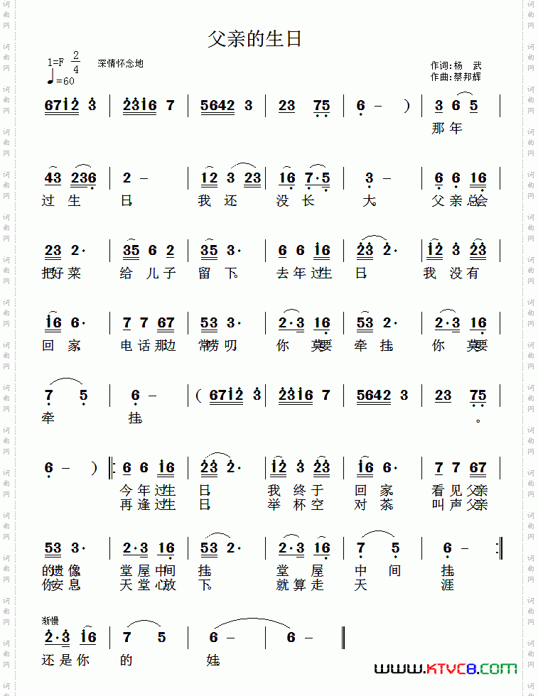 父亲的生日