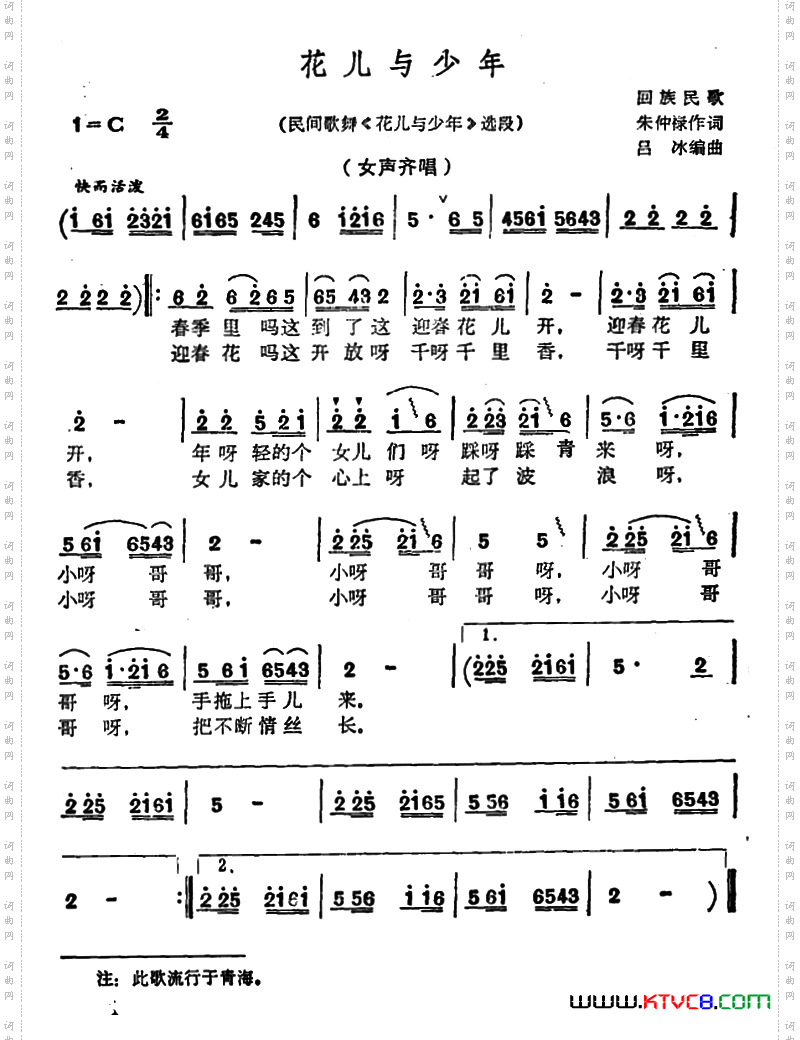 花儿与少年民间歌舞《花儿与少年》选段