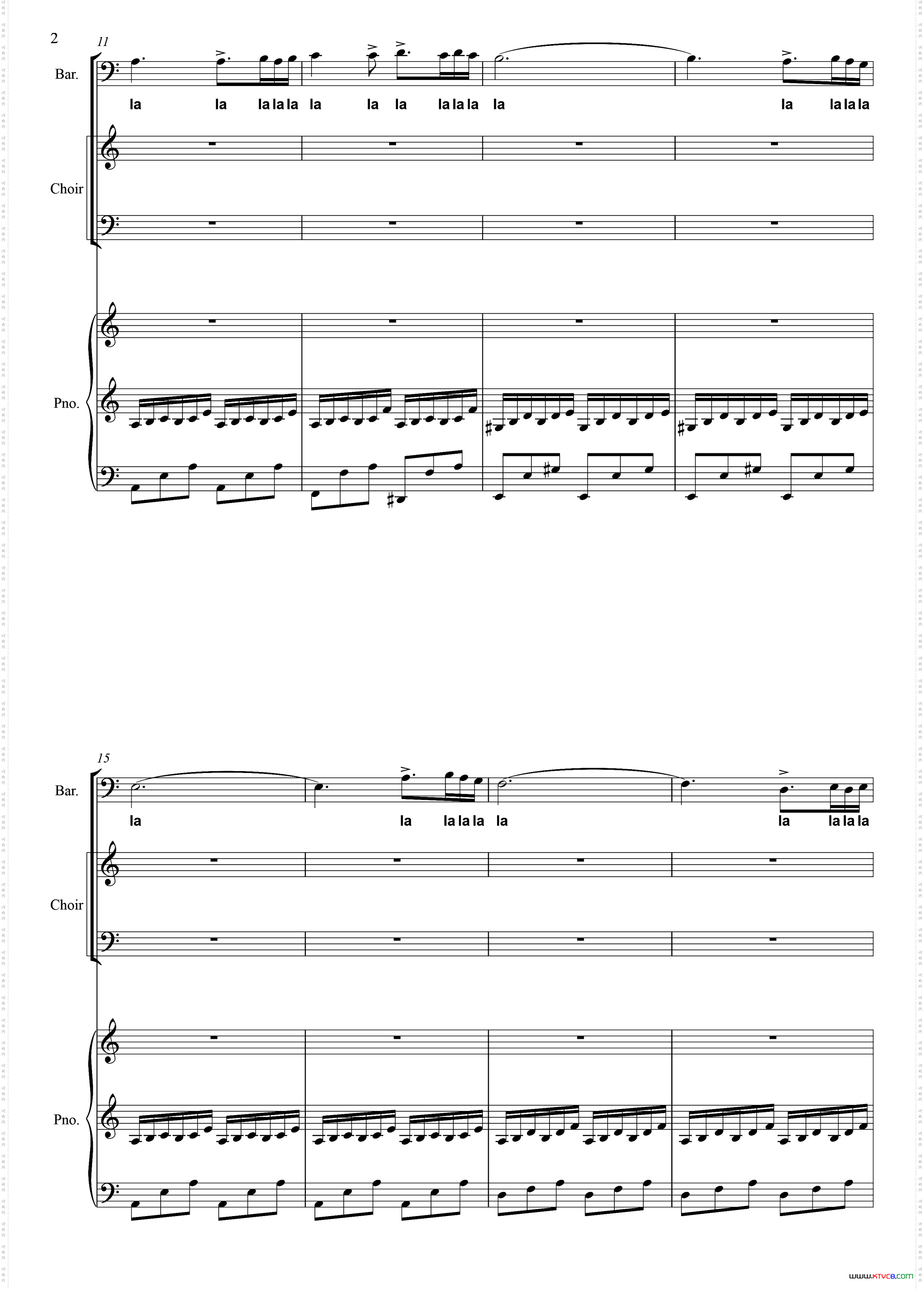 无字歌电视剧《黄河》主题曲、正谱