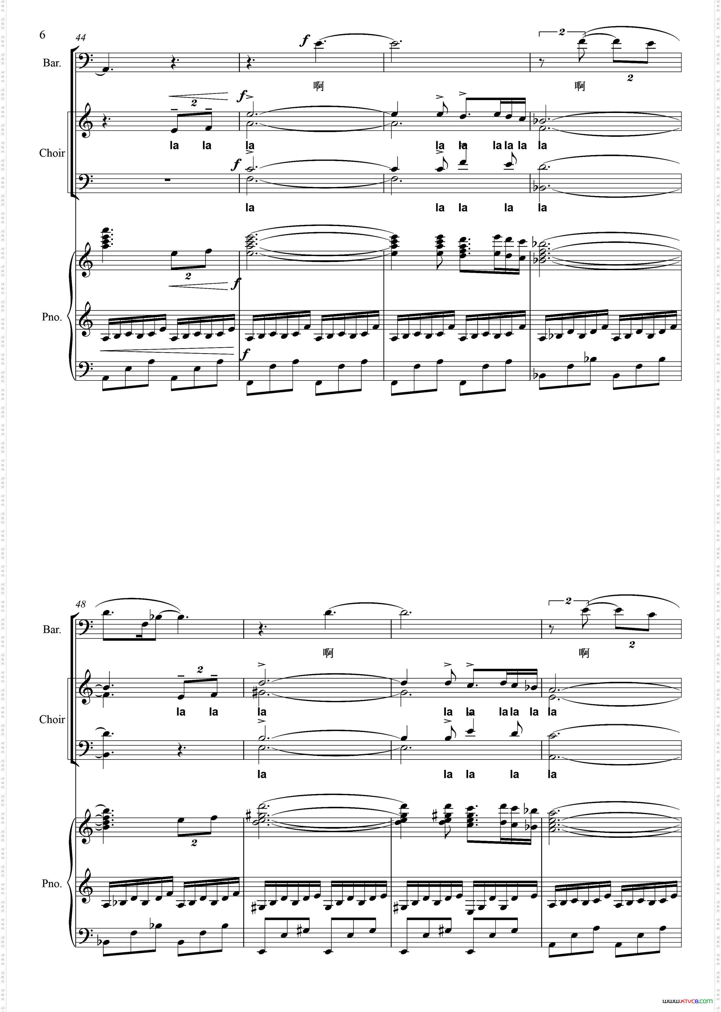 无字歌电视剧《黄河》主题曲、正谱