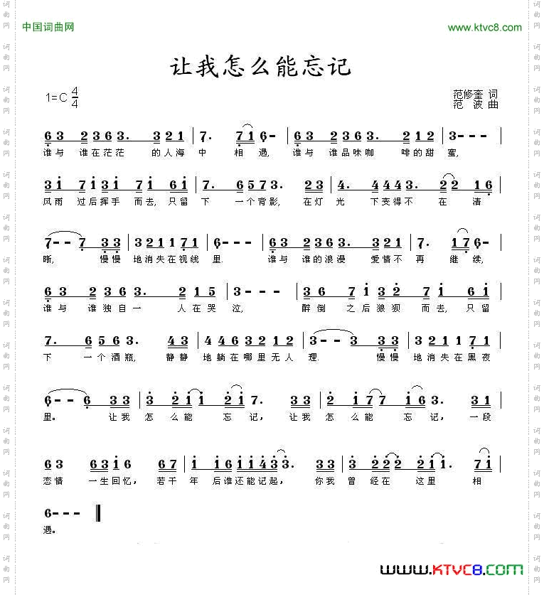 让我怎么能忘记