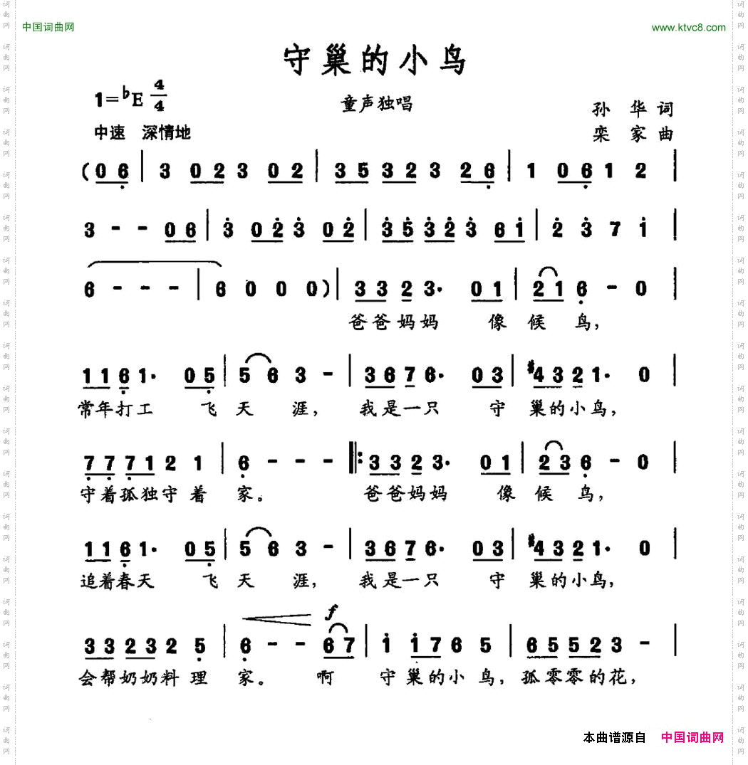 守巢的小鸟