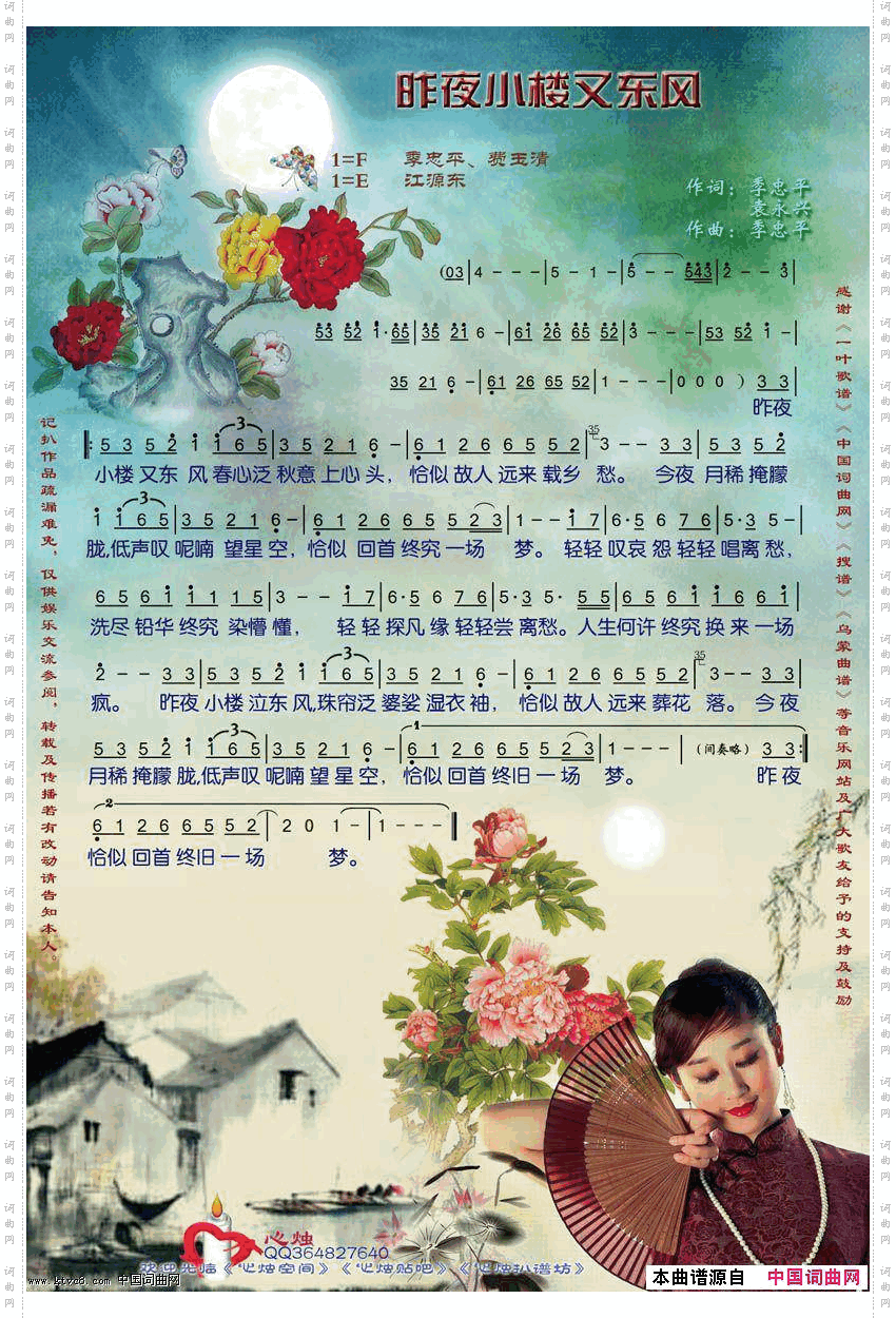 昨夜小楼又东风