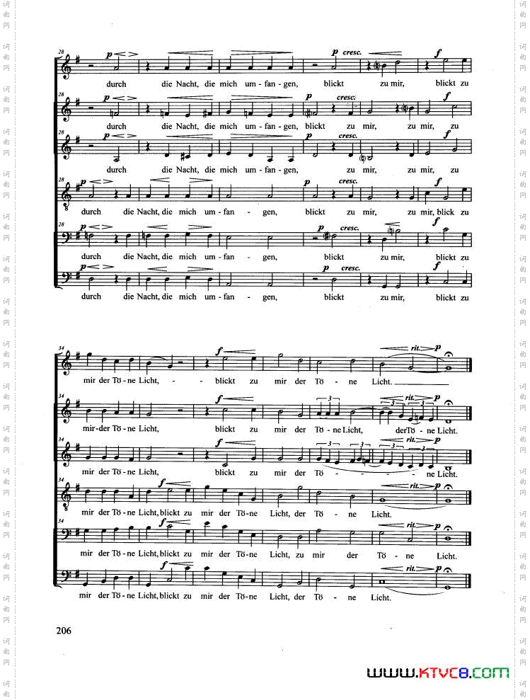 Abendstandchen合唱正谱_Abendstandchen合唱 正谱