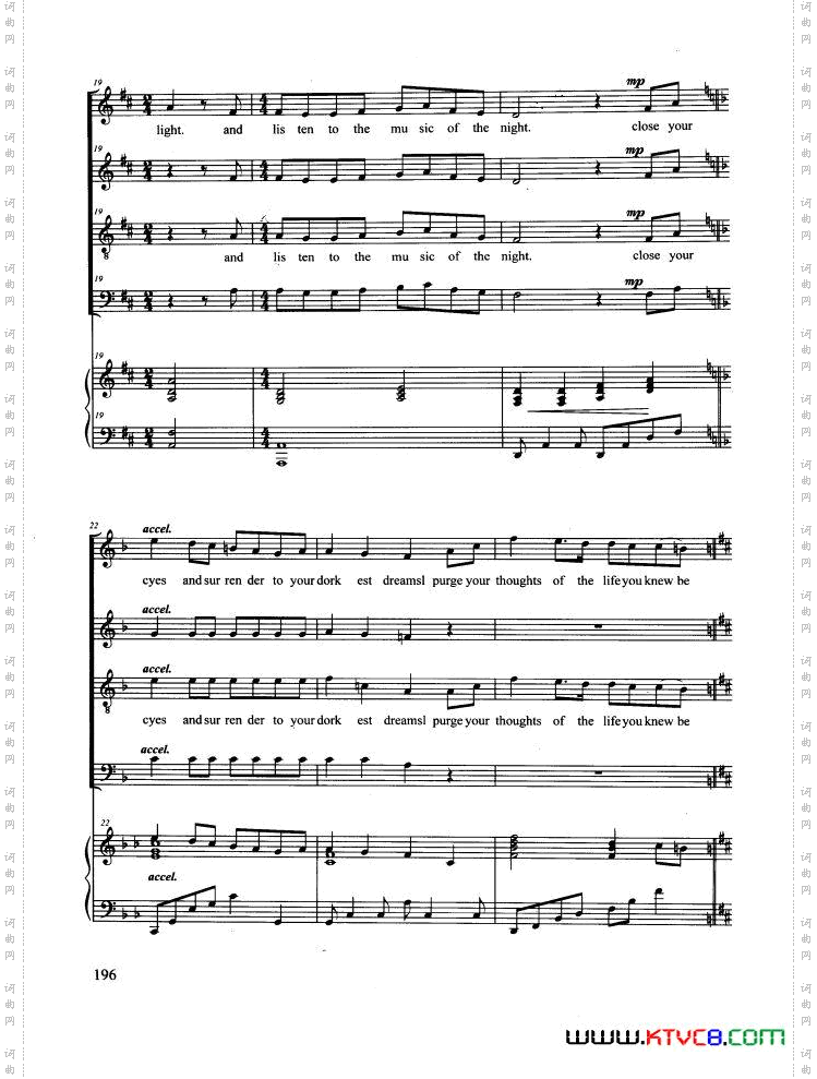 TheMusicofTheNight合唱正谱_The Music of The Night合唱 正谱