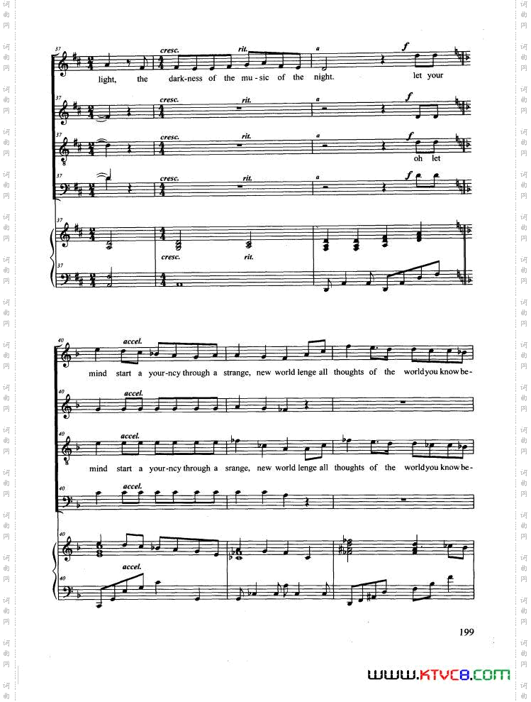 TheMusicofTheNight合唱正谱_The Music of The Night合唱 正谱