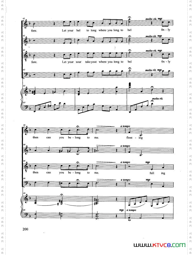 TheMusicofTheNight合唱正谱_The Music of The Night合唱 正谱